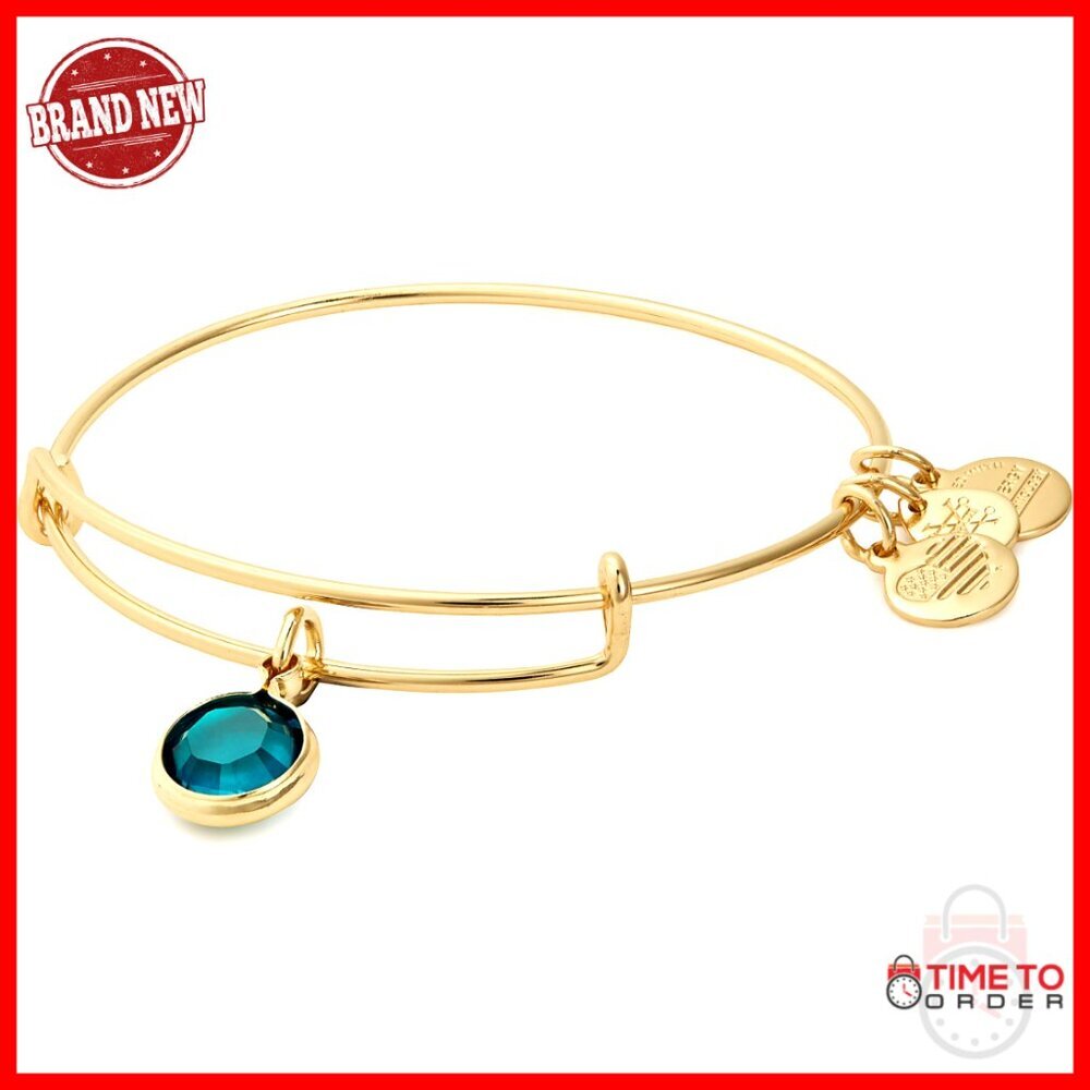 Expandable Crystal Birthstone Bangle Bracelet Adjustable 2-3.5 Inches